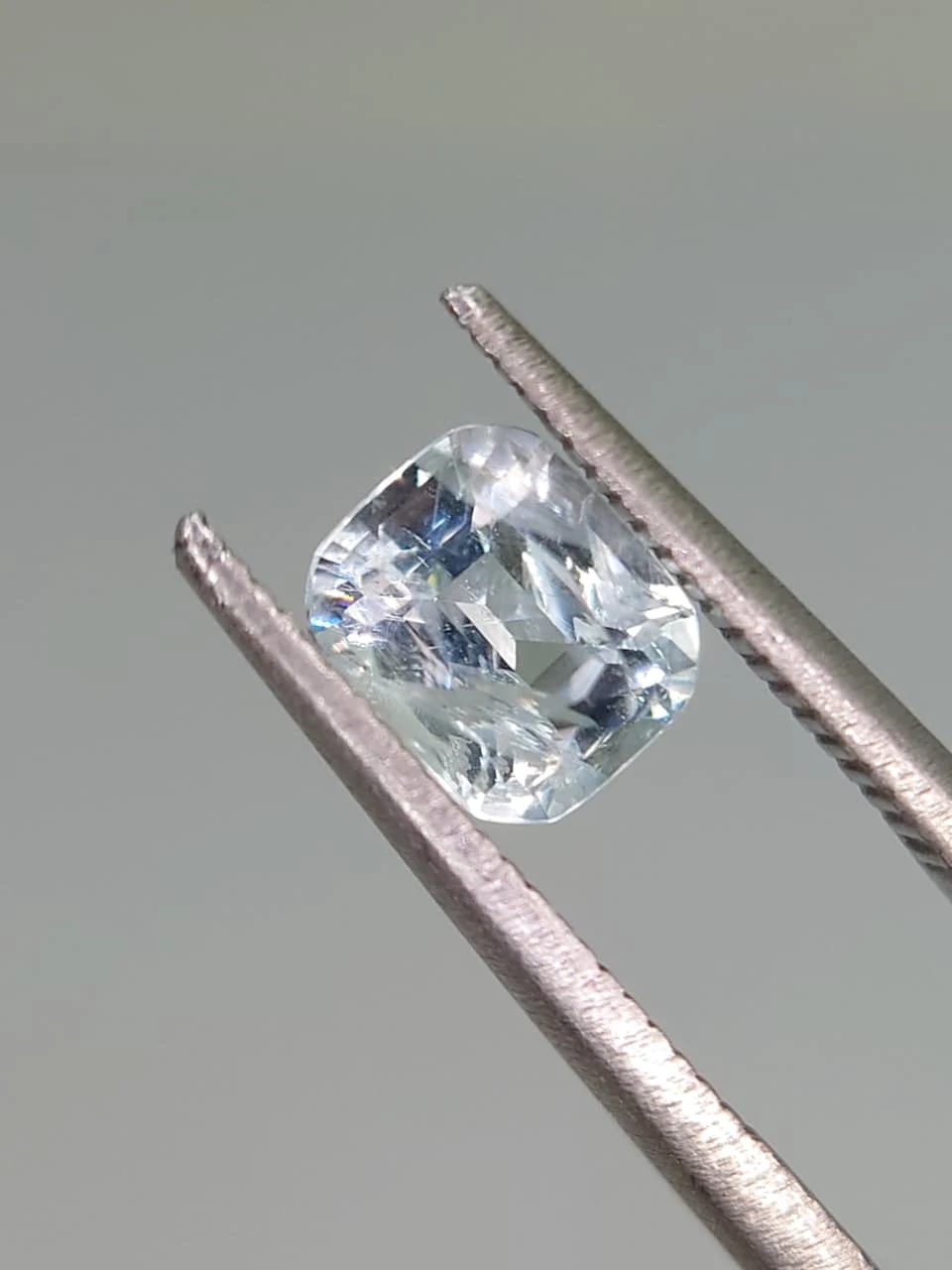 0.7ct Natural Cushion Faceted Aquamarine from Nigeria — view 2